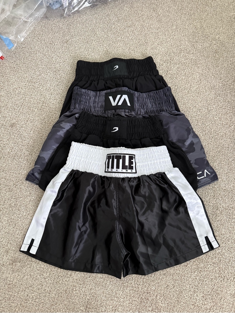 TITLE Boxing Women's Black and White Athletic Shorts